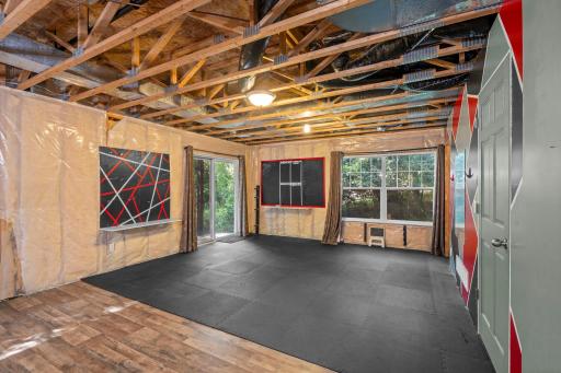 The adjoining rec room offers dedicated fitness space today and plenty of potential for whatever comes next.