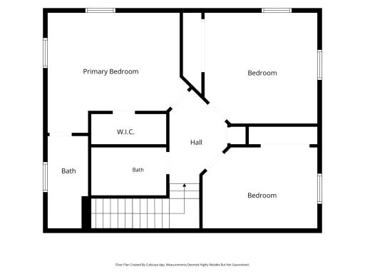 Upper level floorplan.