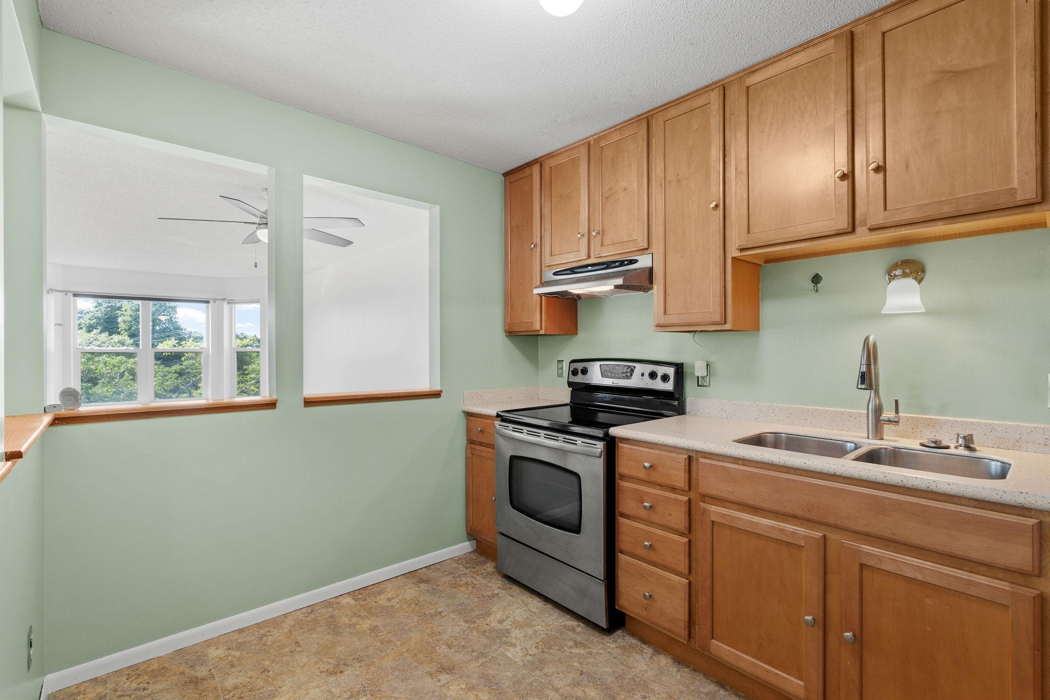 Updated kitchen with stainless appliances