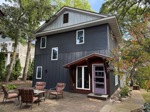 This spacious, 413 square foot paver brick patio, located between the main entrance and the garage make a wonderful entertaining area or simply relaxing with a book!