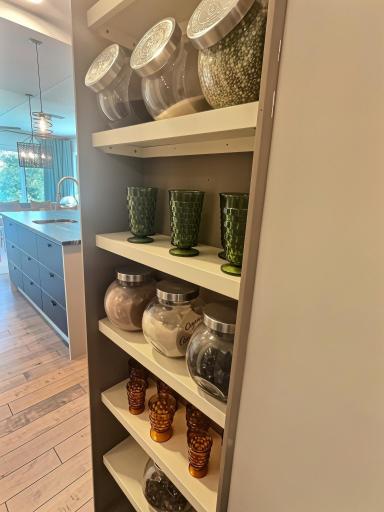 Stylish shelving to store your collectables, extra dishes, books, whatever suits your needs.