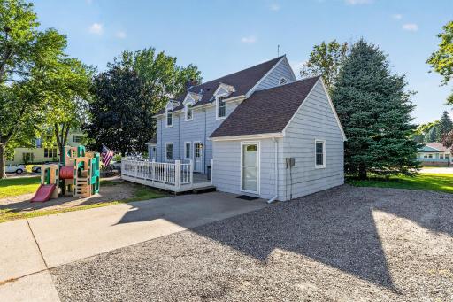 Exterior with gravel pad for additional parking