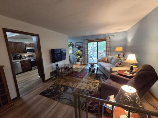 Living Room walks out to deck, adjacent to the remodeled kitchen!