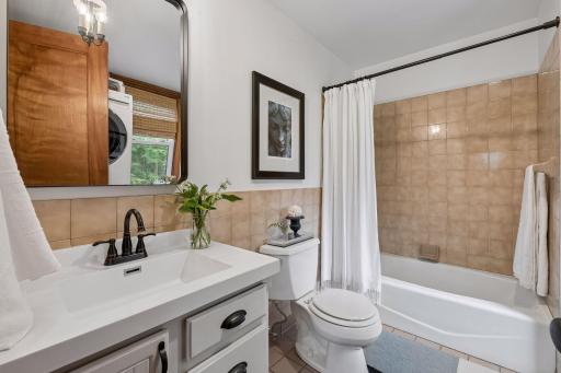 An updated main level bathroom for everyday living.