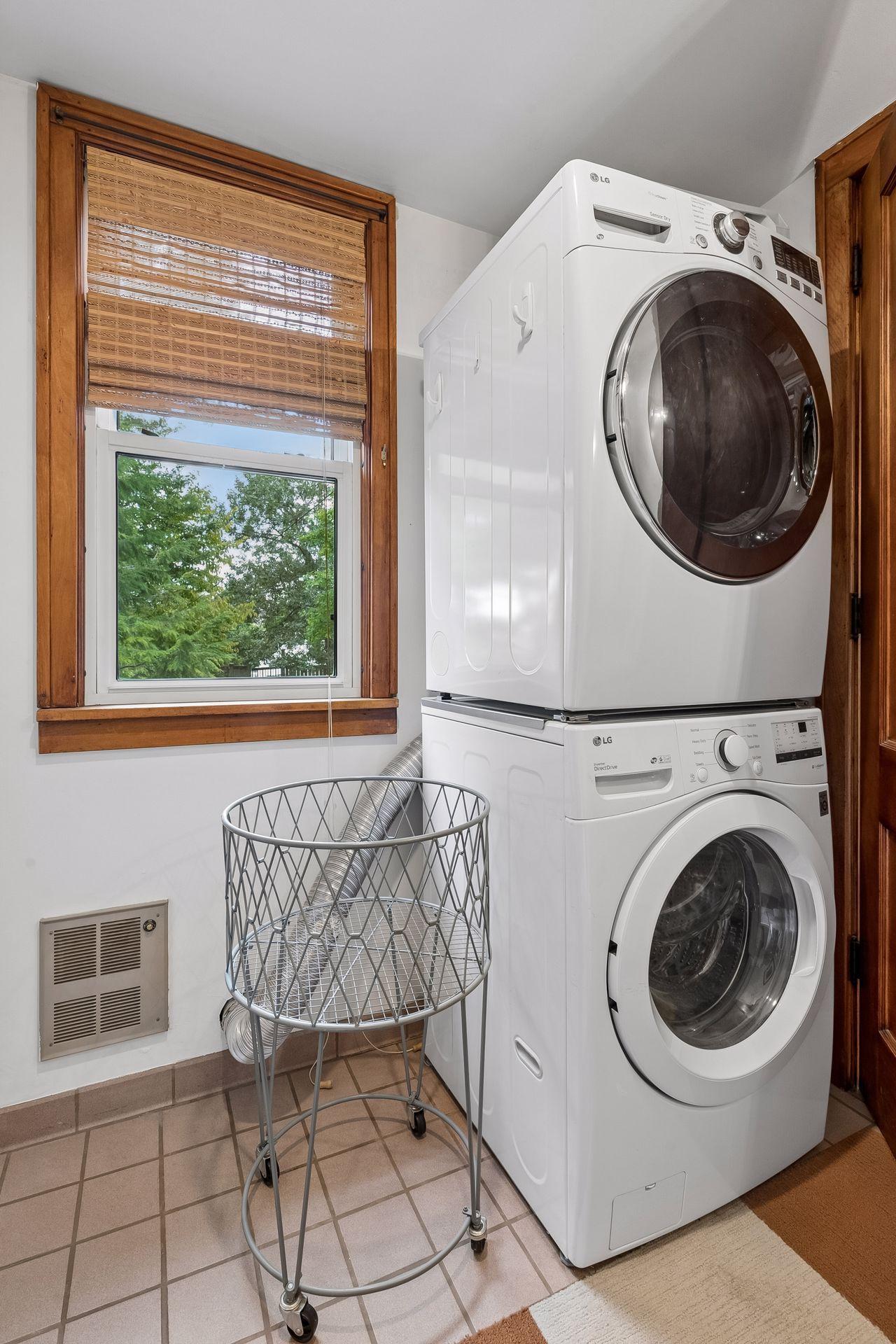 A convenient main level washer and dryer.