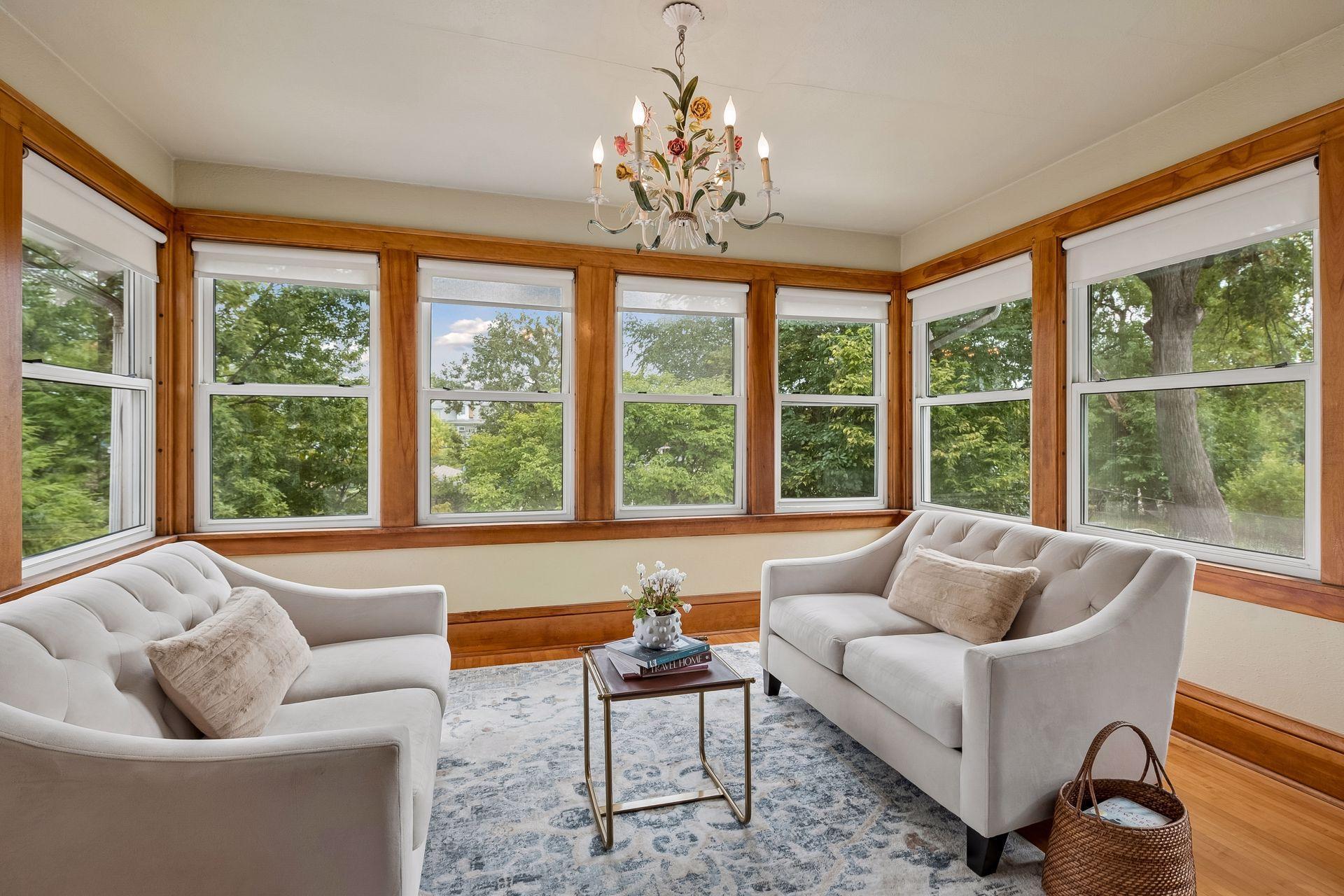 A private, peaceful sitting room located off the primary bedroom.