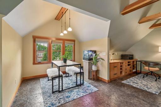 A versatile third-floor retreat could be a 4th bedroom, workspace, yoga room or hobby room.