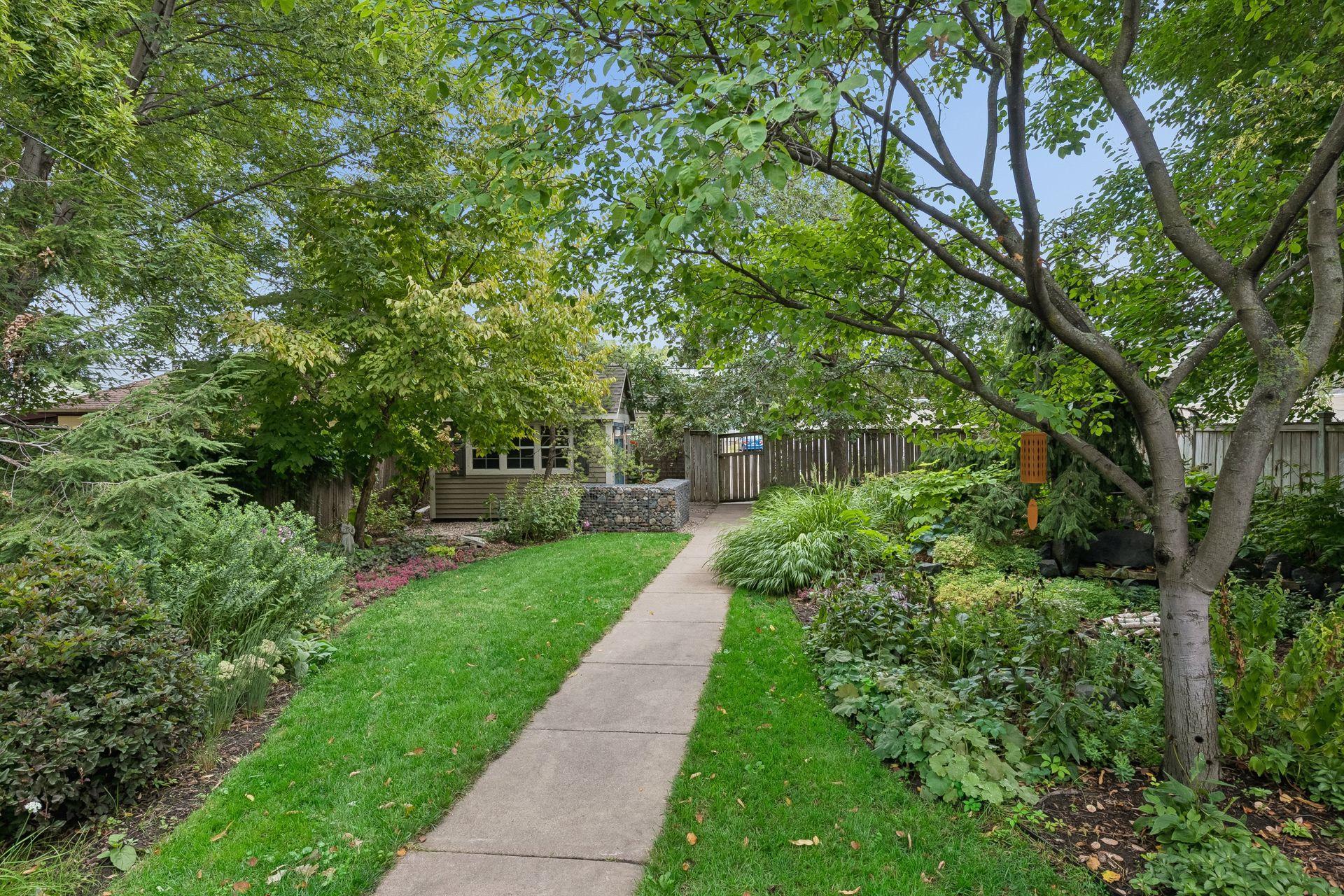 The fully fenced backyard is a beautiful private retreat.
