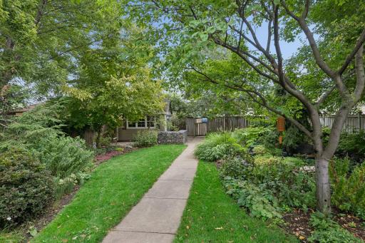 The fully fenced backyard is a beautiful private retreat.