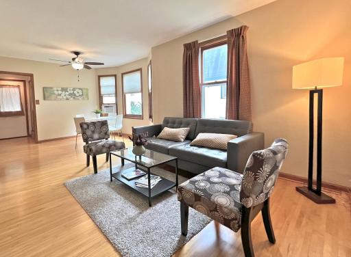 Beautiful maple floors & abundant windows
