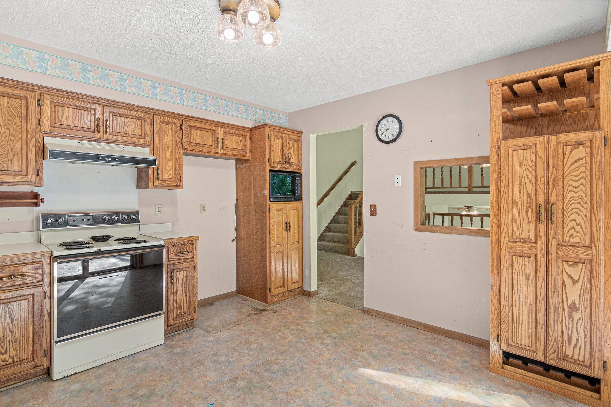 Kitchen into Dining/Living Area