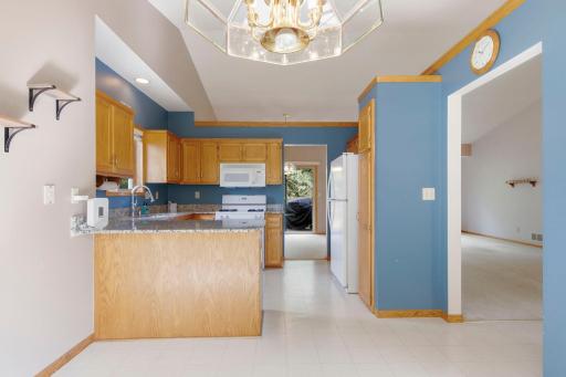 Bright kitchen with ample cabinet space!
