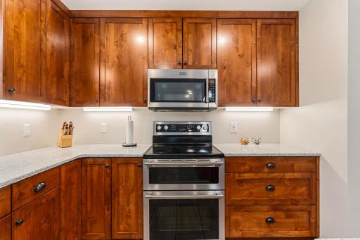 Close up view of kitchen