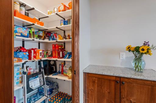 Walk in pantry plus coffee bar