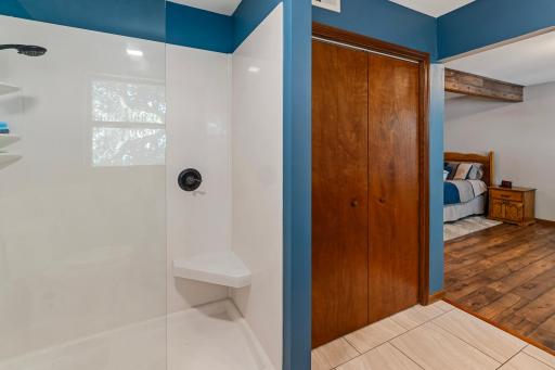 Walk in shower - closet area could turn into tub perhaps