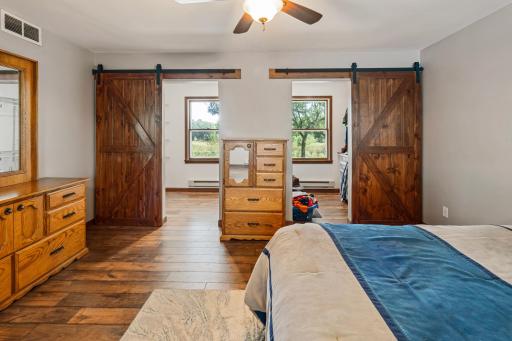 Walk in closets off primary bedroom