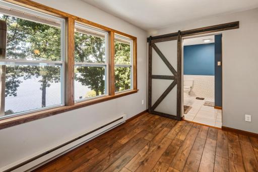 River view and bathroom entrance