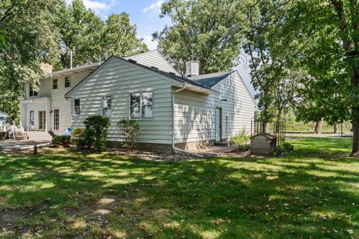 Rear of home where mudroom and laundry areas are off garage