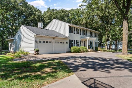 Landscaping and mature oaks
