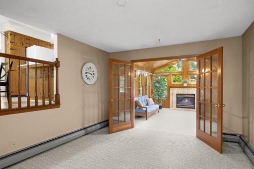 A great transition from the main living areas into one of the home's most inviting spaces.