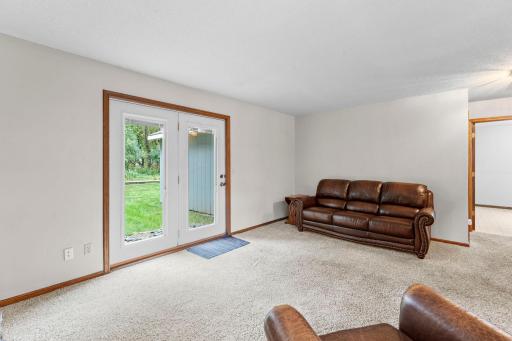 Walkout basement to private backyard retreat.