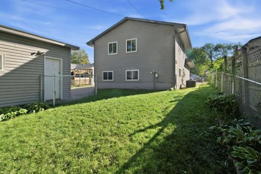 Low-maintenance siding and central air keep things simple.