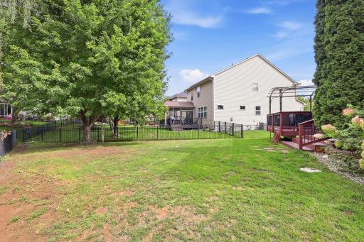 fenced backyard