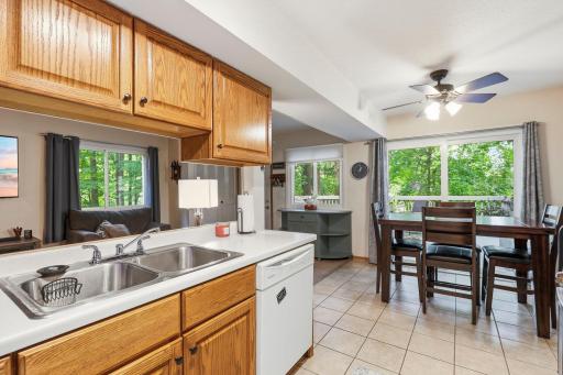 Efficiently utilized kitchen and dining space. Enhanced by end unit windows on two sides.