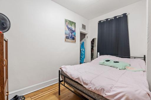 One of the two main level bedrooms.