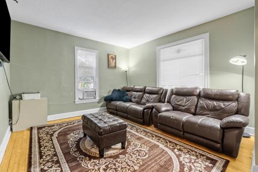 Main level unit's large living room.