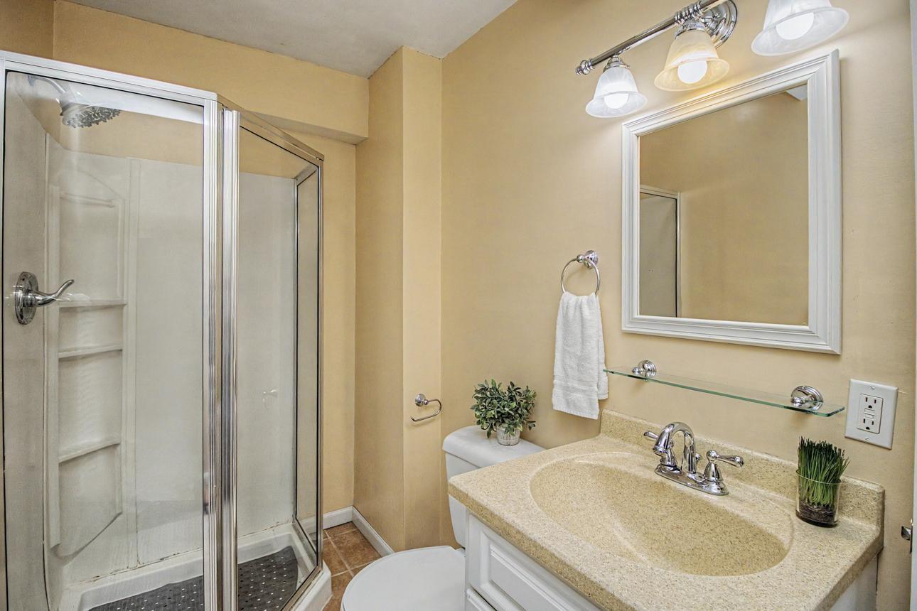 3/4 bath on lower level includes shower.
