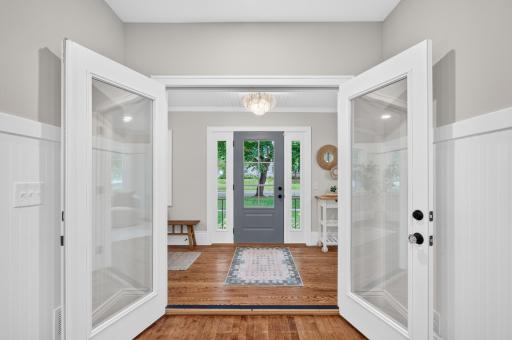 Front Door and French Door to the Porch / Sunroom