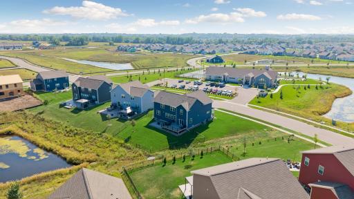 Aerial of back yard. Directly across from the Clubhouse.