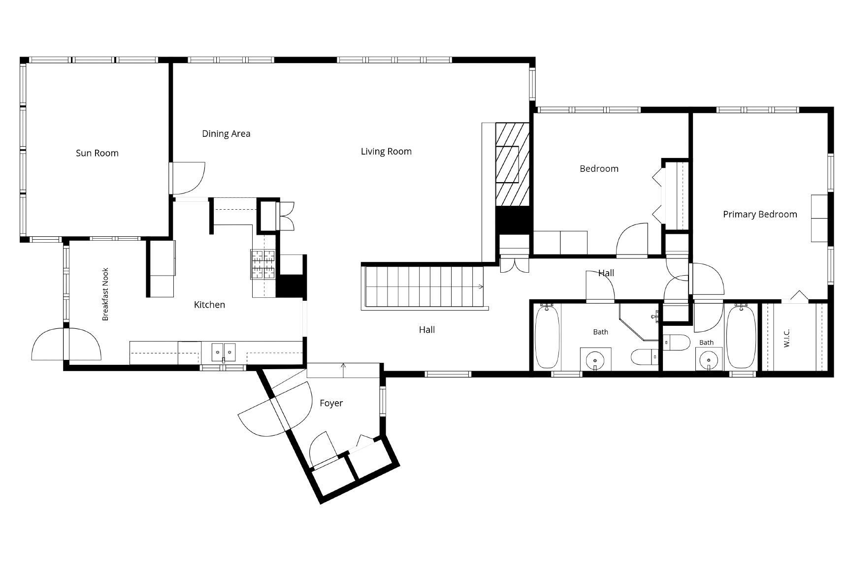 Main level floor plan