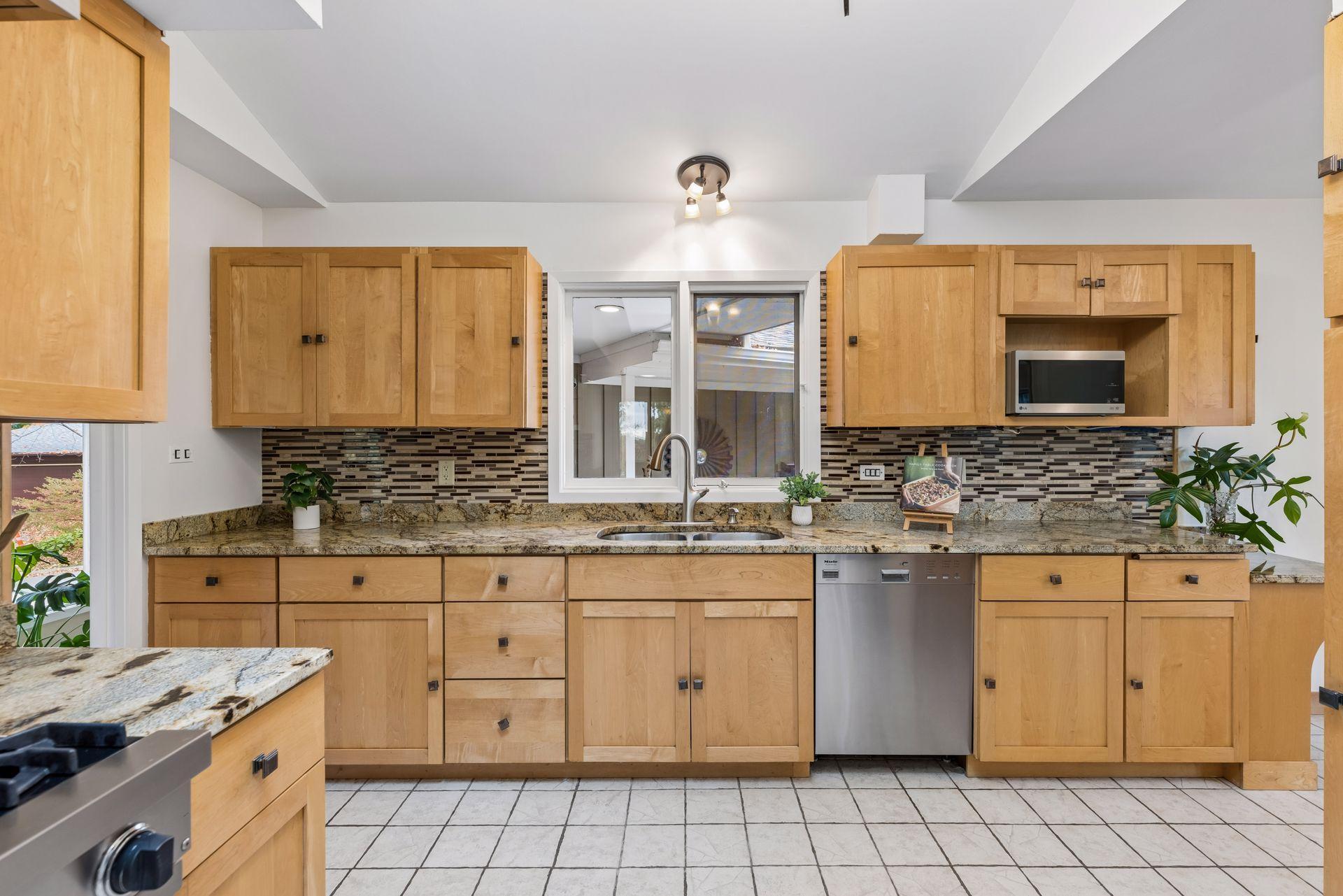 Freshly painted, beautifully appointed chef's kitchen