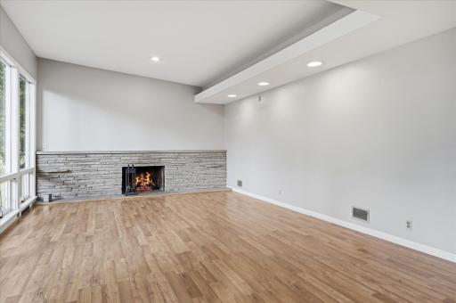 Formal Living Room with Wood Burning Fireplace