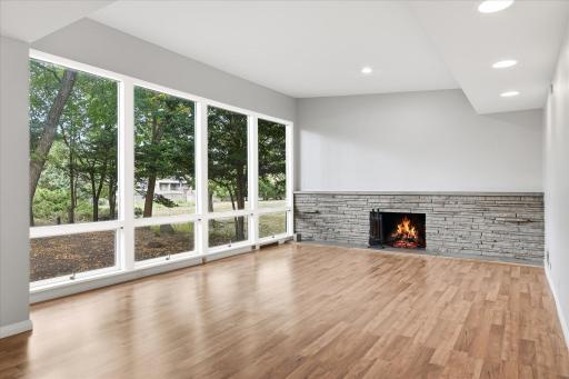 Formal Living Room with Wood Burning Fireplace