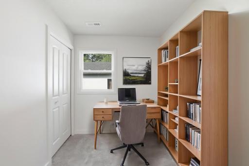 3rd bedroom that works well as a home office. This room is virtually staged.