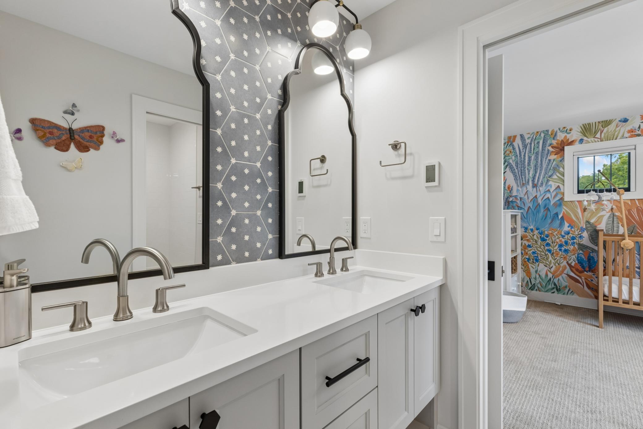 Well-appointed Jack & Jill bathroom.