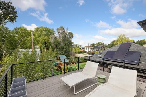 Private balcony overlooking the backyard.