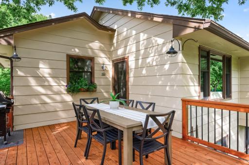 Deck was done in 2016 and recently stained -- very well maintained and great views of the backyard!