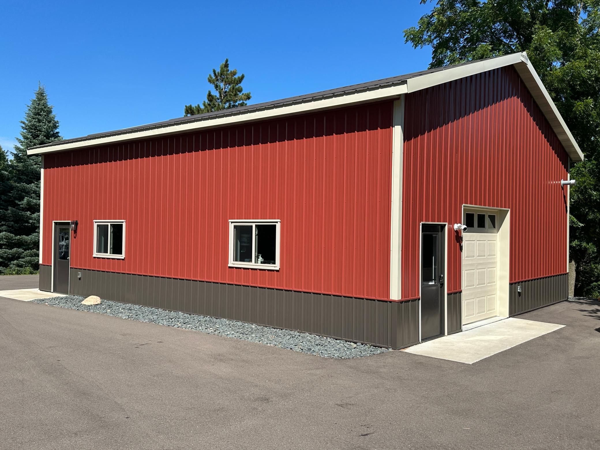 This back side of the shop has the 8' x 8' door.