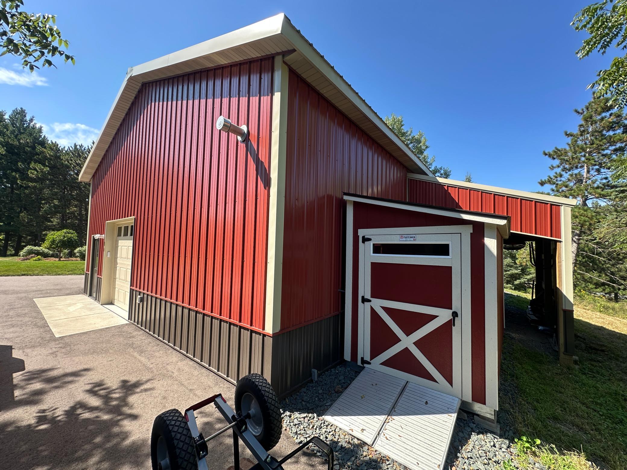 The lean to and tuff Shed were added after completion of the the shop.