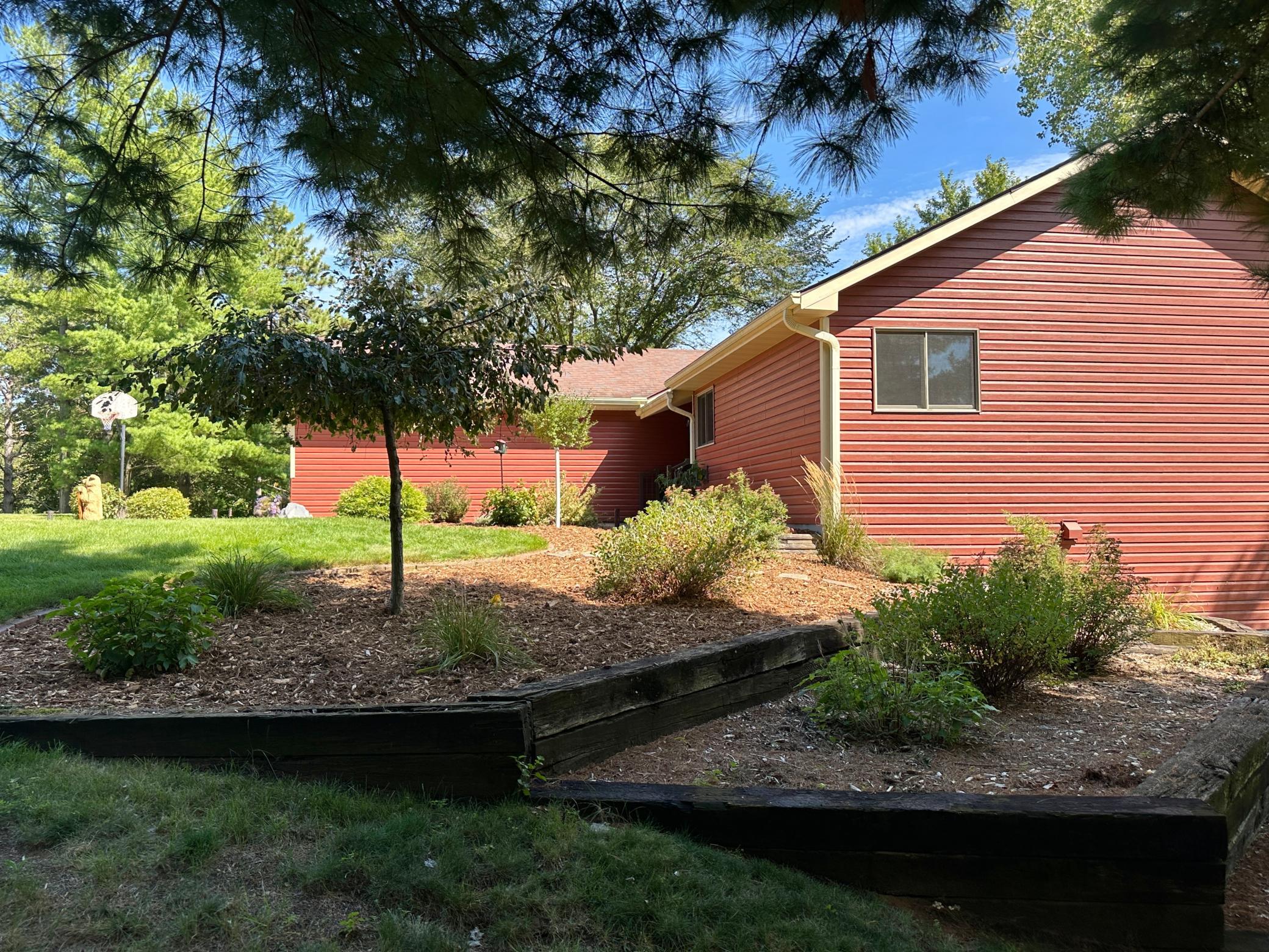 Tiered landscape with beautiful perennials.