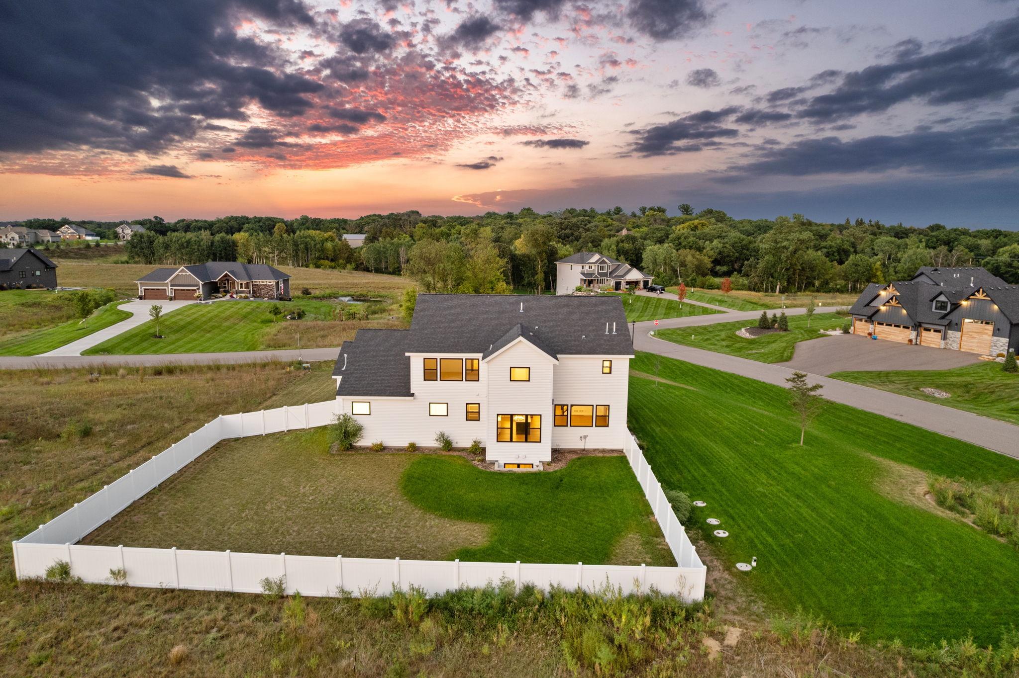 Generous yard and a peaceful surrounding neighborhood setting.