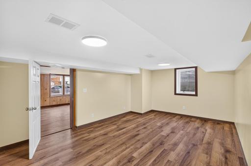 The lower level bedroom is ENORMOUS!