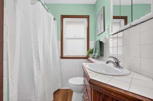 Full bathroom on the main floor has been remodeled.