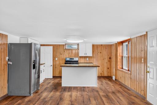 New kitchen! TONS of natural light in this lower level.
