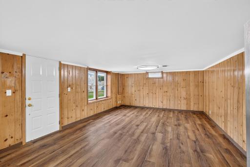 Separate entry from the garage/back yard.