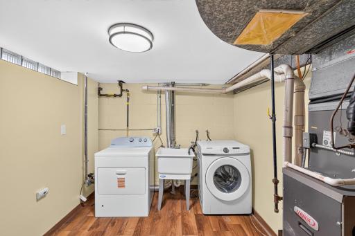 Lower level laundry area has updates as well. Furnace has been maintained.